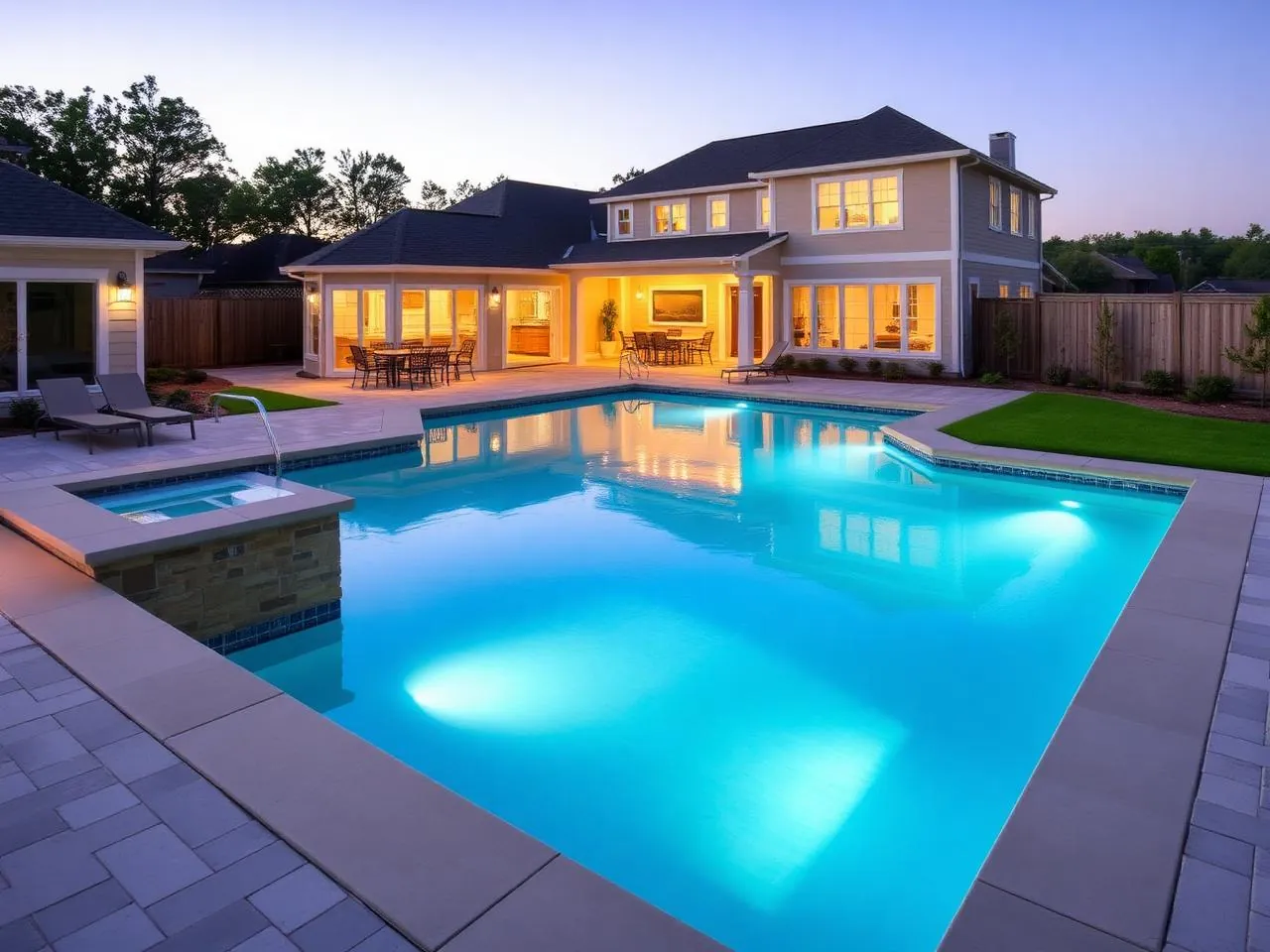 Tega Cay Retreat - Modern fiberglass with integrated spa in Tega Cay, SC